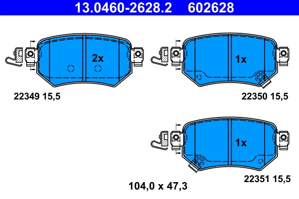 Set placute frana
