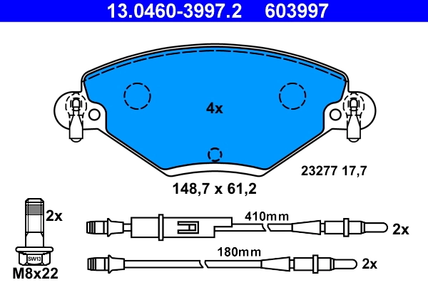 Set placute frana