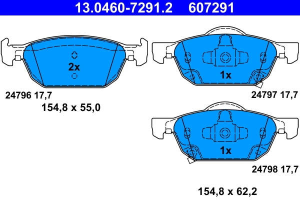Set placute frana