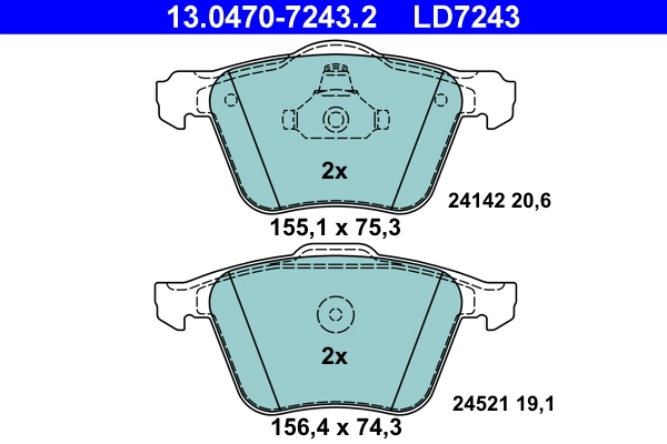 Set placute frana