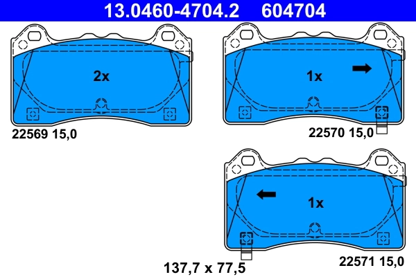 Set placute frana