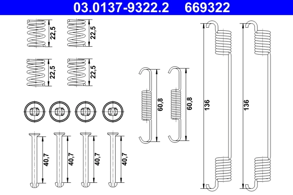 Set accesorii saboti frana