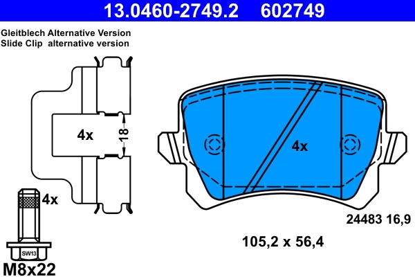 Set placute frana