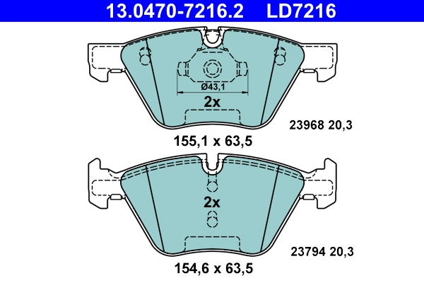 Set placute frana