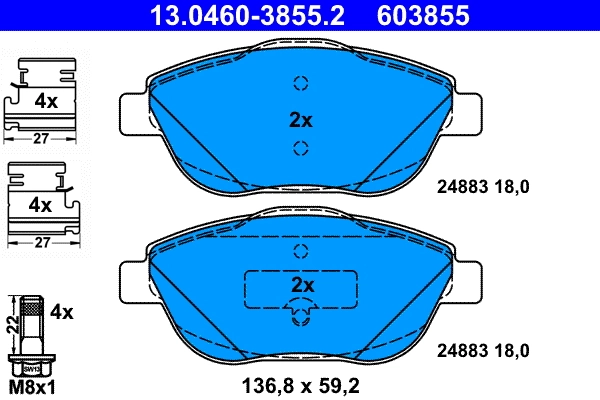 Set placute frana