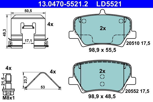 Set placute frana