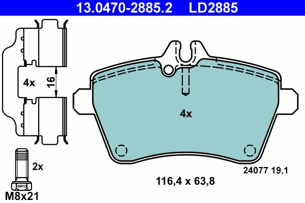 Set placute frana