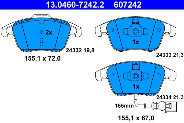 Set placute frana