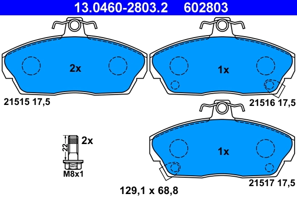 Set placute frana