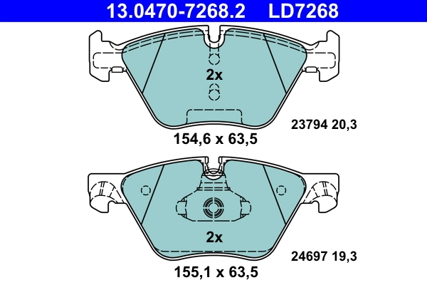 Set placute frana