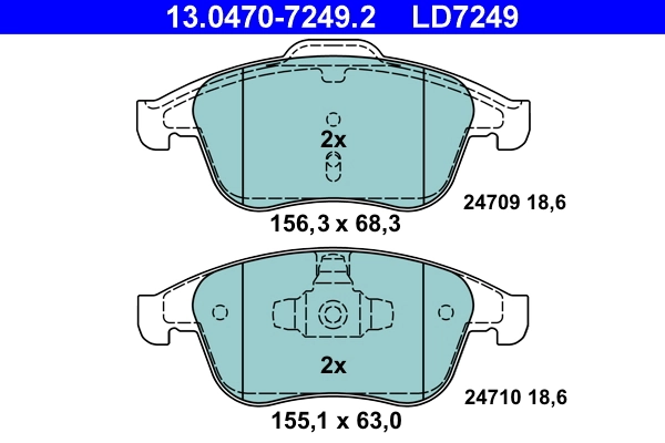 Set placute frana