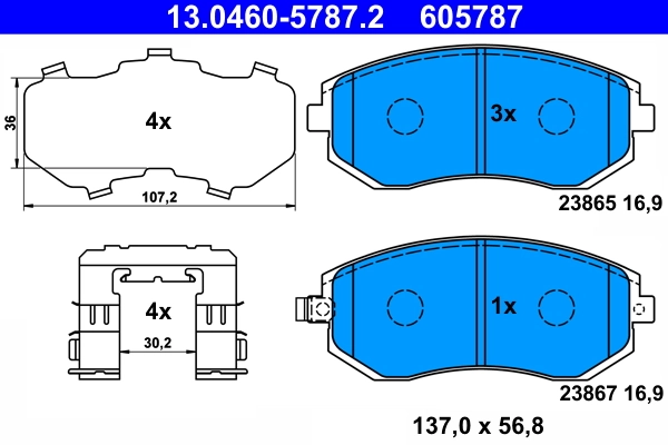 Set placute frana