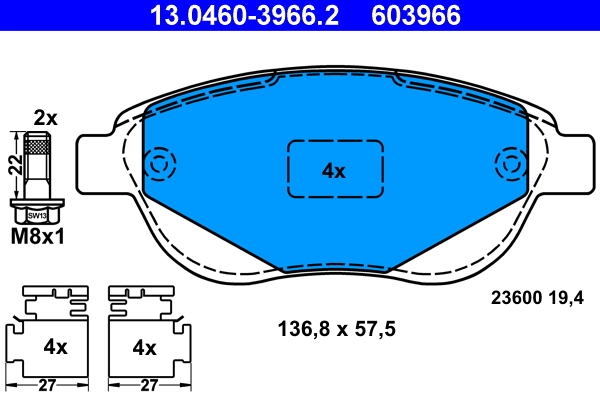 Set placute frana