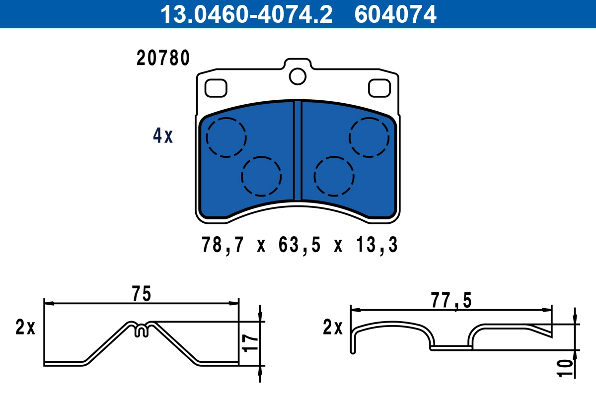 Set placute frana,frana disc