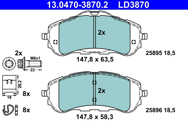 Set placute frana