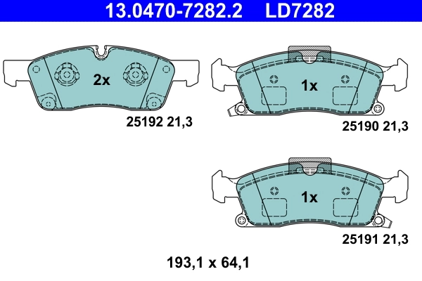 Set placute frana
