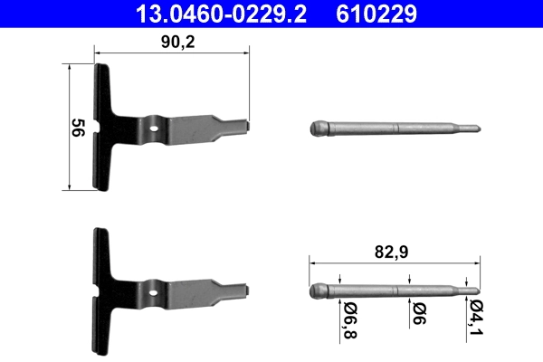 Set accesorii, placute frana