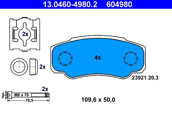 Set placute frana