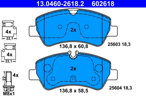 Set placute frana