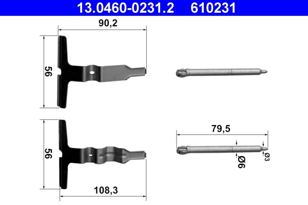Set accesorii placute frana