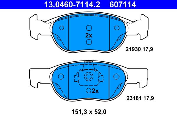 Set placute frana
