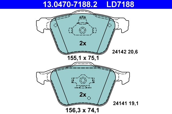 Set placute frana