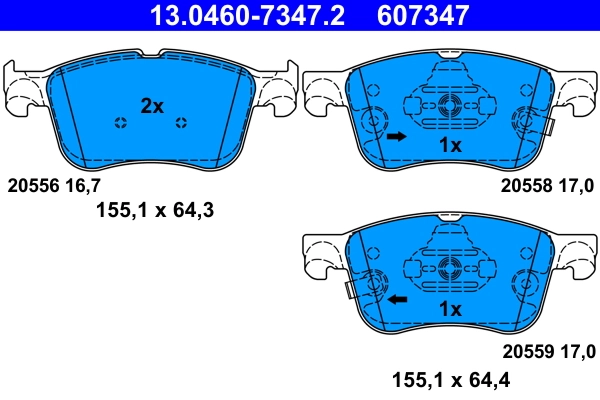 Set placute frana