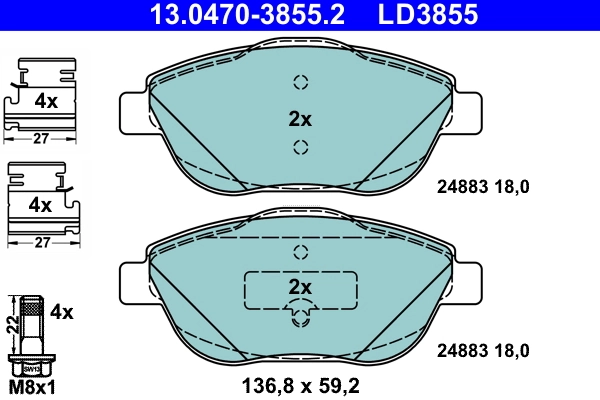 Set placute frana