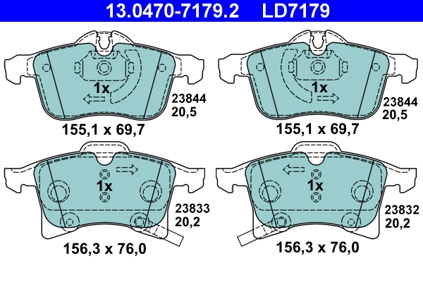 Set placute frana