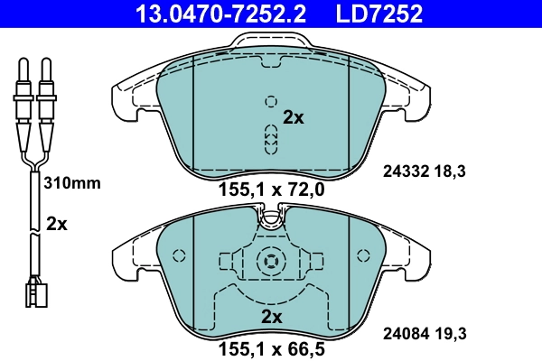 Set placute frana