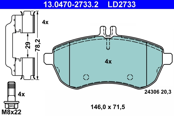 Set placute frana