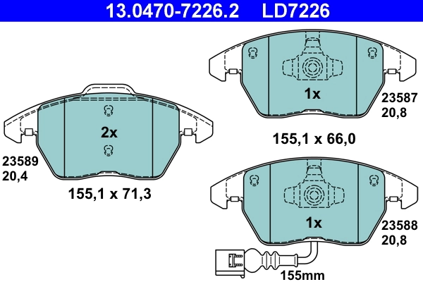 Set placute frana