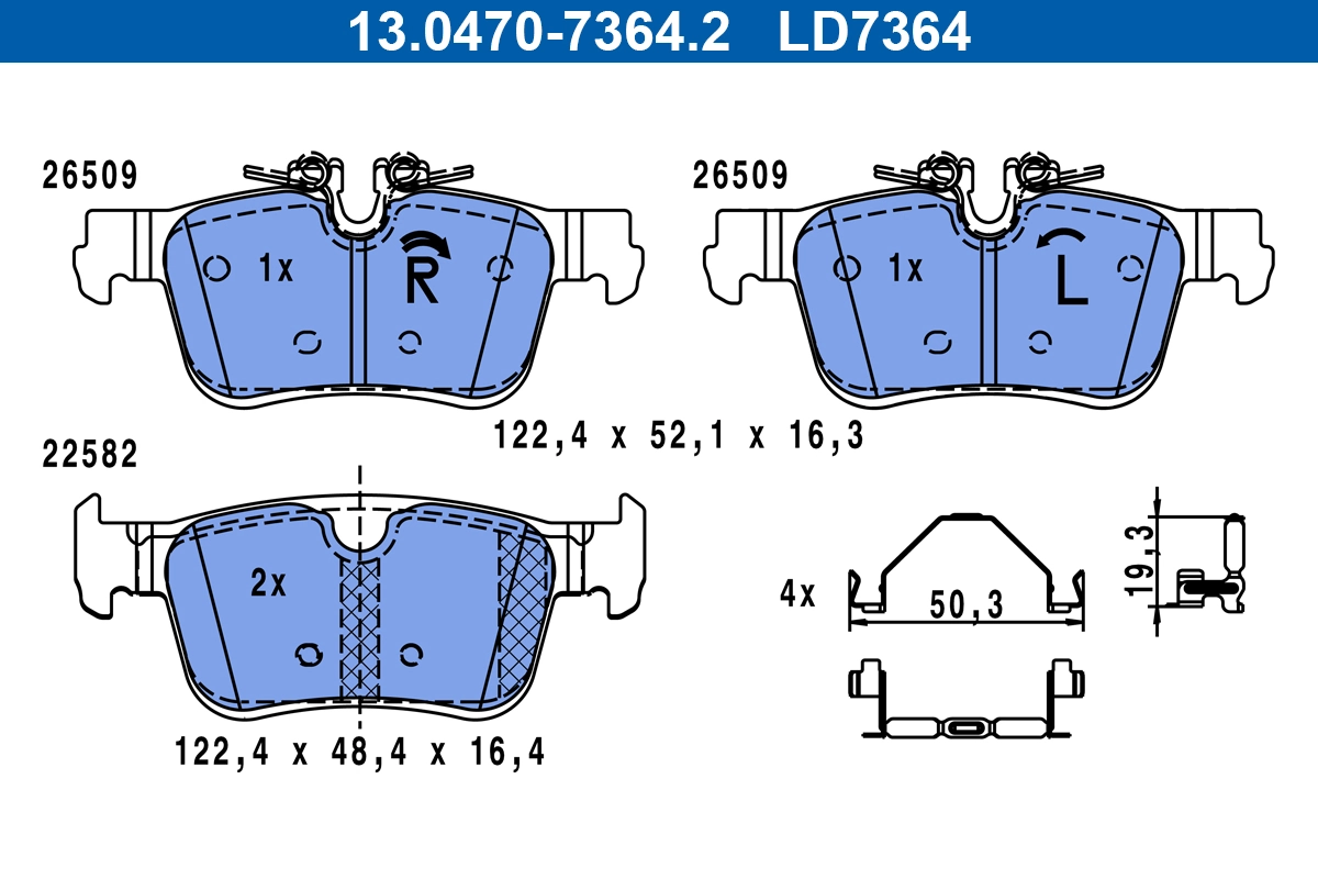 Set placute frana