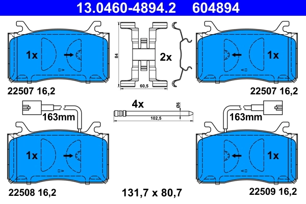 Set placute frana