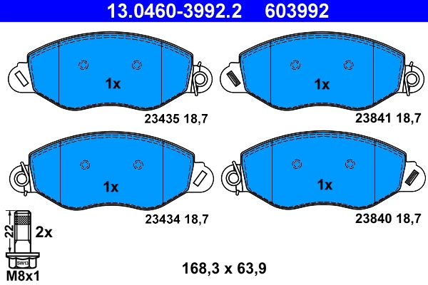 Set placute frana