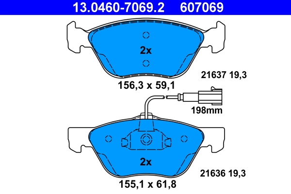 Set placute frana