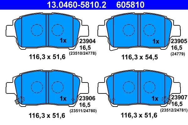 Set placute frana