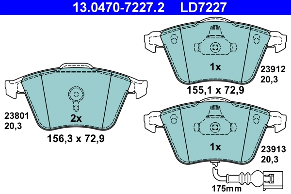 Set placute frana