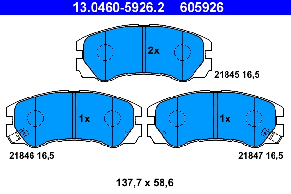 Set placute frana