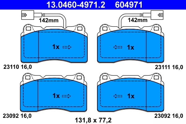 Set placute frana