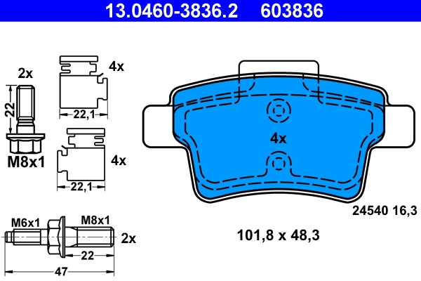 Set placute frana