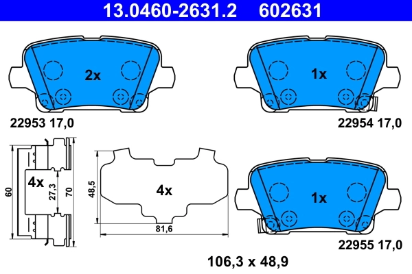 Set placute frana