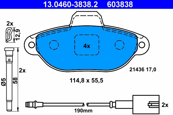 Set placute frana