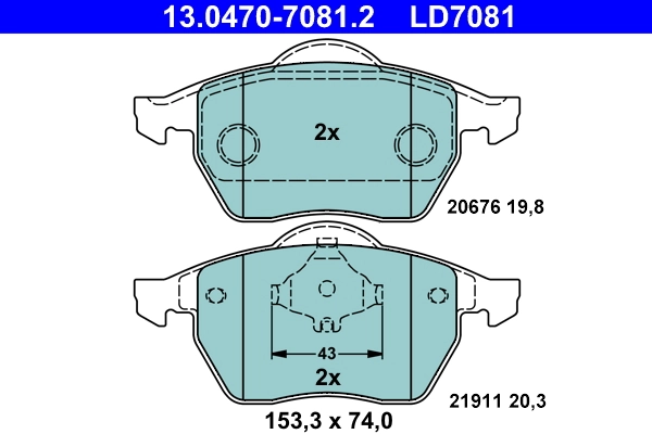 Set placute frana