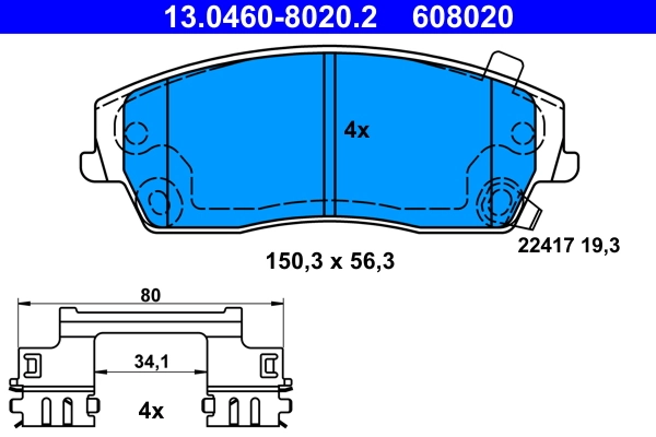 Set placute frana