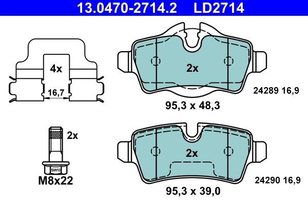 Set placute frana