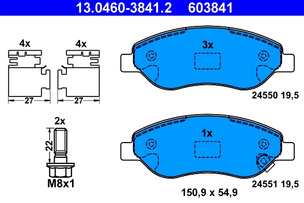 Set placute frana