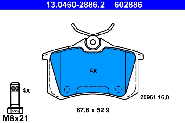 Set placute frana