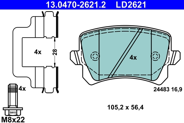 Set placute frana