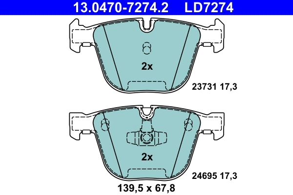 Set placute frana